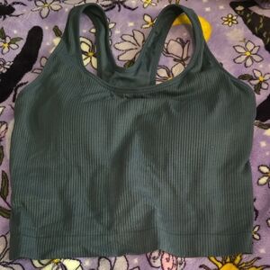 Calia Gray Ribbed Tank Top